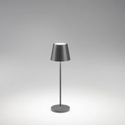 Lampada Tavolo Esterno Moderna Diva Alluminio Grigio Led 1,5W 3000K