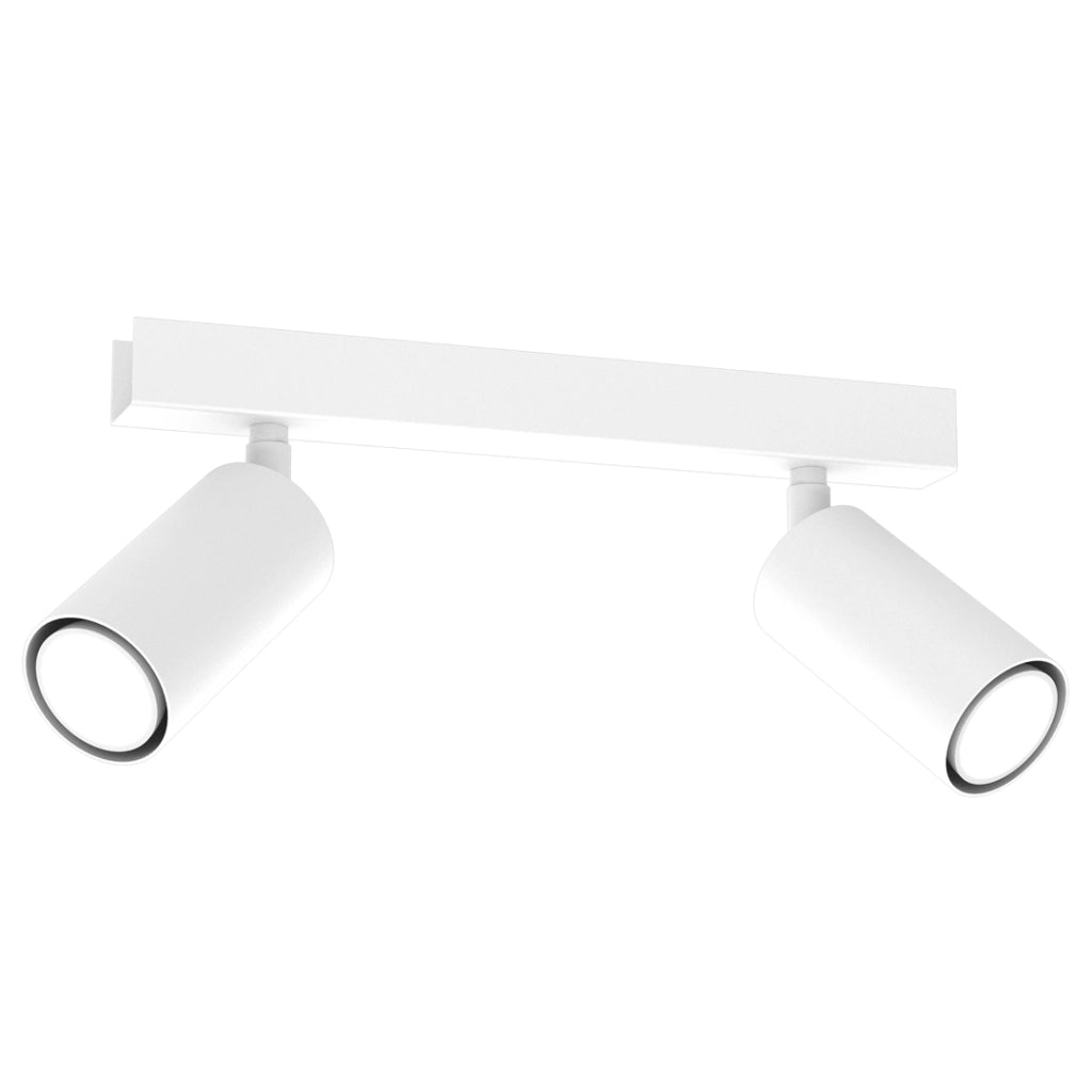 Plafoniera Milagro Hudson bianca 2xGU10 metallo MLP8802