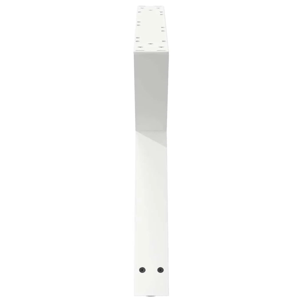 Set di 2 eleganti gambe per tavolino moderno 70 x 42-43,3 cm in acciaio bianco 02_0056999