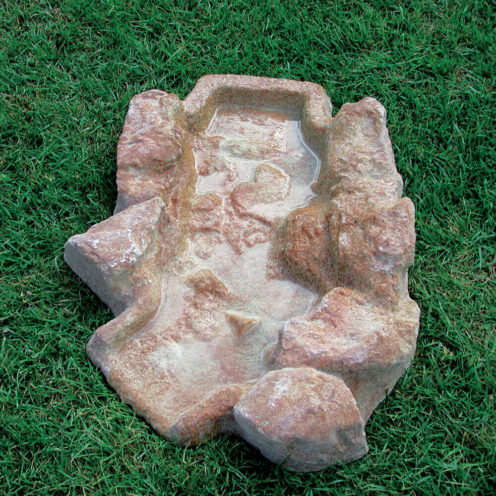 Mini Ruscello con Curva a Destra 60x58x12 cm per Cascata da Giardino in Vetroresina