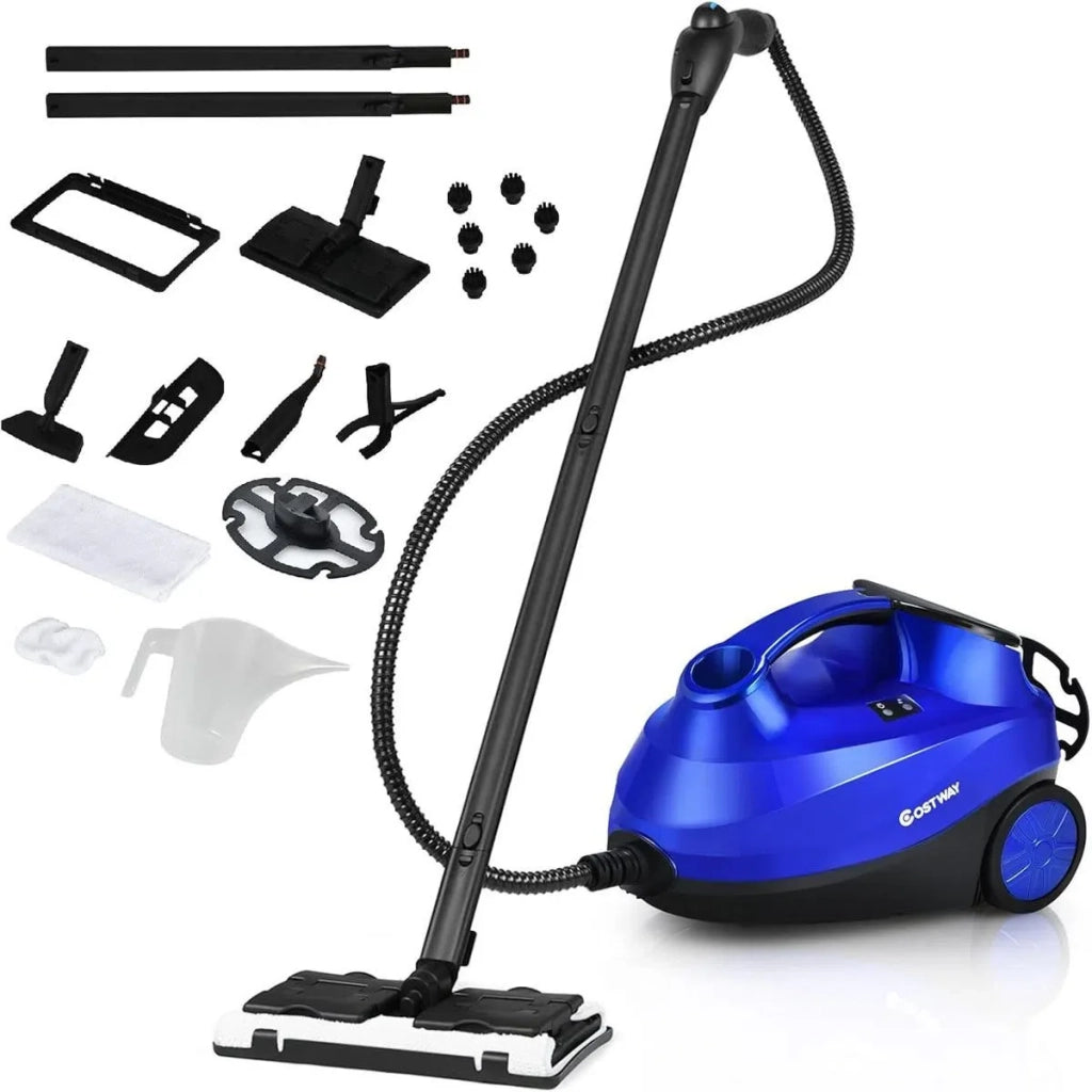 Pulitore a vapore multiuso 25 x 43 x 119 cm pulizia profonda 19 accessori ABS blu moderno 20_0012906