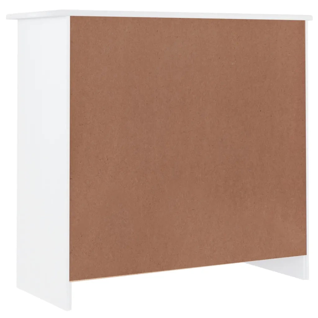 Credenza ALTA Bianca 77x35x73 cm in Legno Massello di Pino 353944