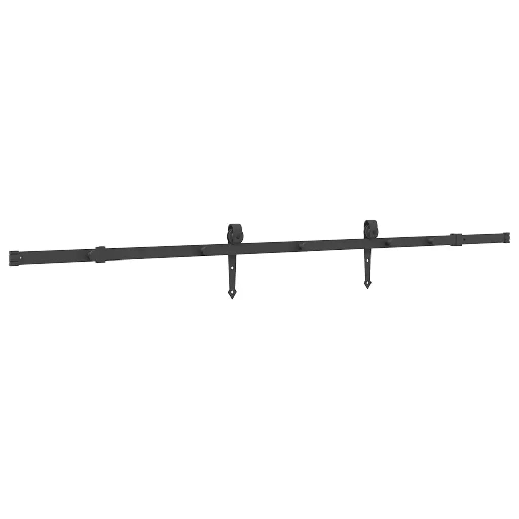 Kit di Binari per Porte Scorrevoli 213,5 cm Acciaio Nero CFW9171919