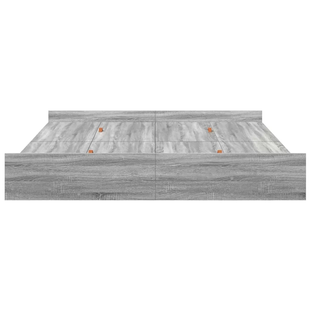 Struttura letto con contenitore Grigio Sonoma 200 x 200 cm 3335266