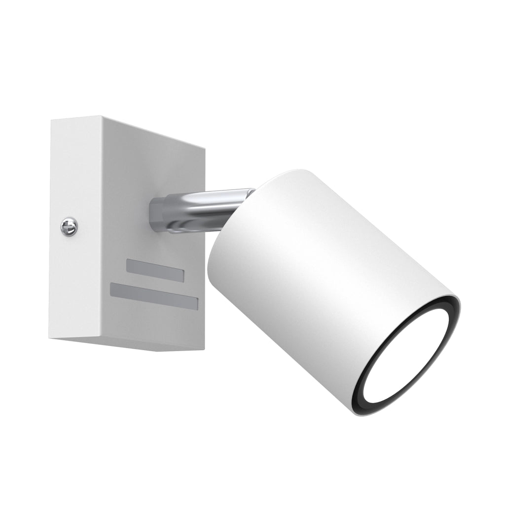 Faretto parete/soffitto orientabile bianco cromo GU10 Luminex