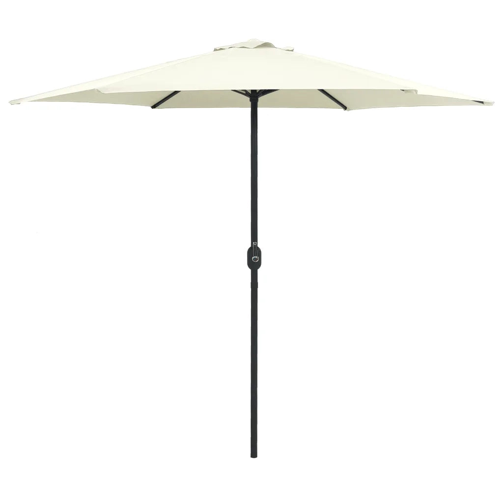 Ombrellone da Esterni Palo in Alluminio 270x246cm Bianco Sabbia cod mxl 15555