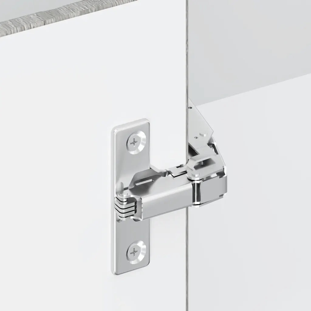 Mobile angolare da cucina a parete dal design moderno ottimizzante per lo spazio 57 x 57 x 60 cm in legno composito grigio 02_0050408