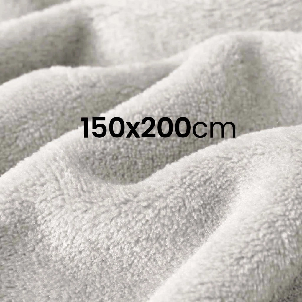 Coperta per divano e letto in tessuto 150x200cm Confortevole e calda Beige Inny