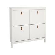 Scarpiera Actinidia, Mobile portascarpe, Armadio da ingresso multiuso, Mobiletto per calzature, 103x25 h103 cm, Bianco