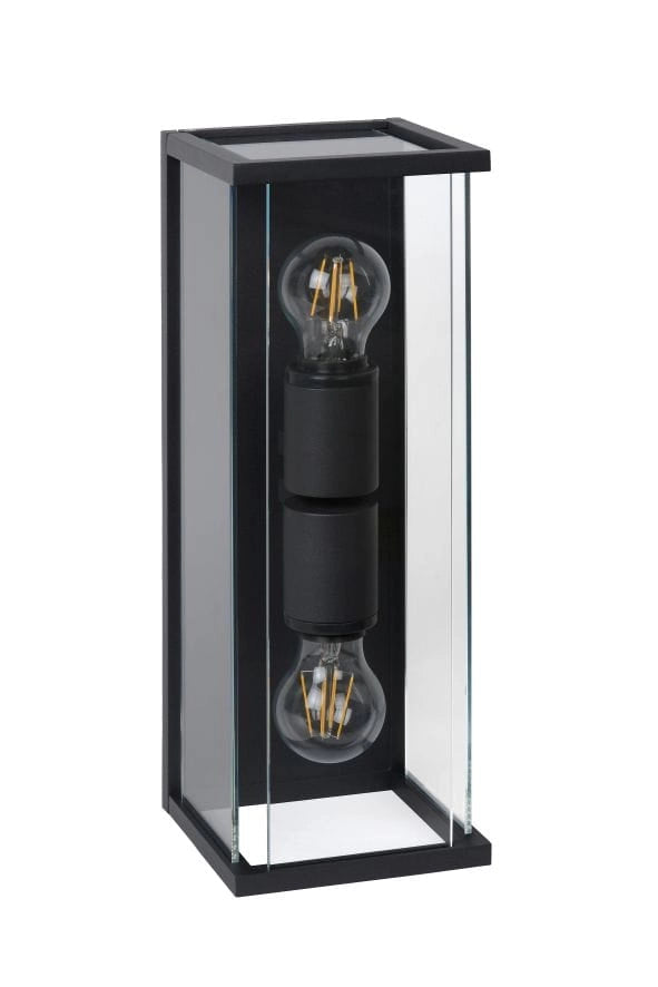 Applique esterna Lucide Claire-LED E27 IP54 nera 2 luci