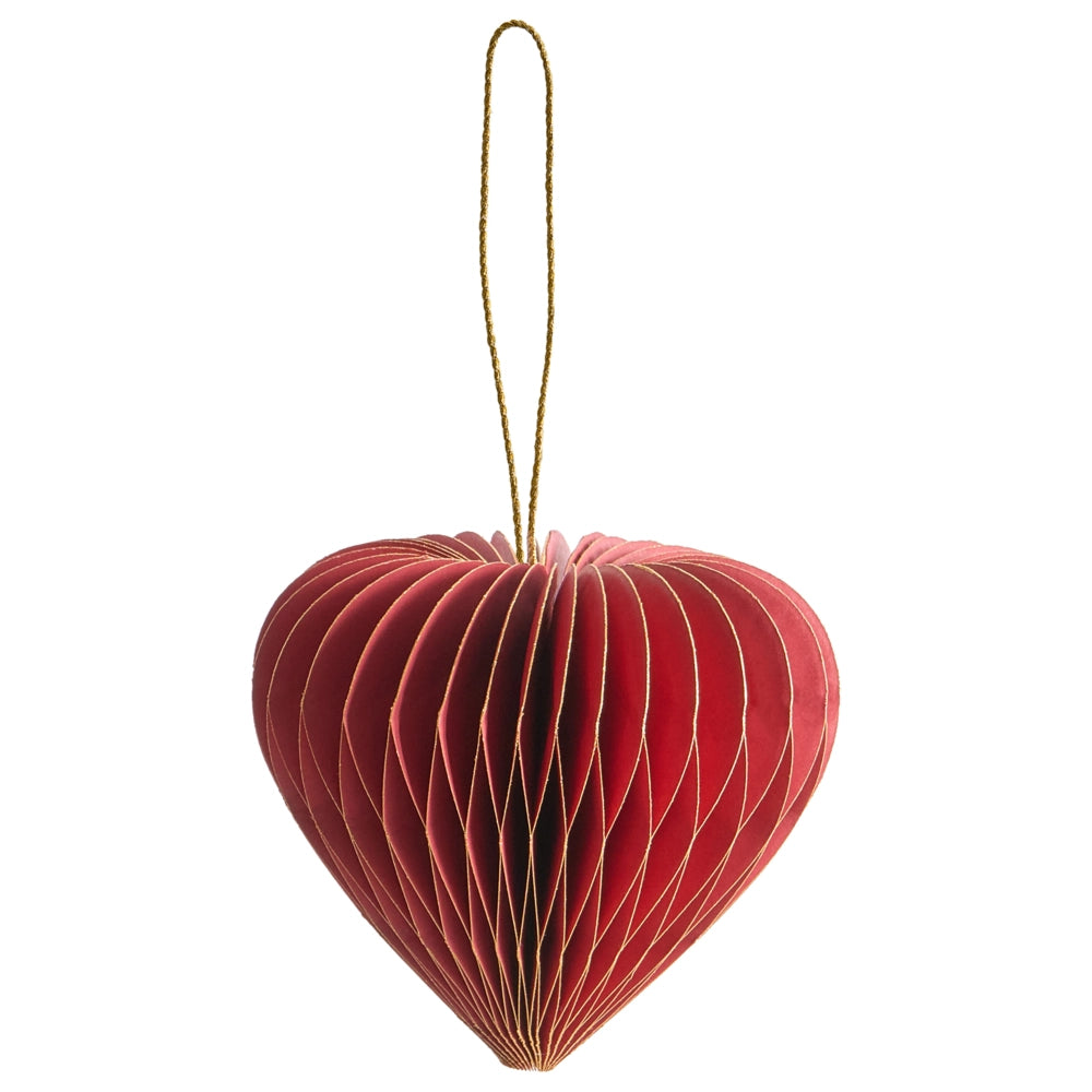 Set di 18 palline di Natale in carta a nido d'ape rossa Ornamenti da appendere Decorazioni 3D per Natale