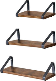 Set di pannelli decorativi in legno scuro - Pannelli per parete - Pannelli decorativi - Pannello di compensato e acciaio - Installazione facile - Spazievole - Utilizzo multiuso - 30 cm x 12 cm x 11 cm, 35 cm x 12 cm x 11 cm, 40 cm x 12 cm x 11 cm