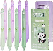 Set di pennarelli a gomma rollerball da 8 pezzi, nero blu, 0,5 mm, cancellabili, adatto per studenti, regalo, articoli da ufficio
