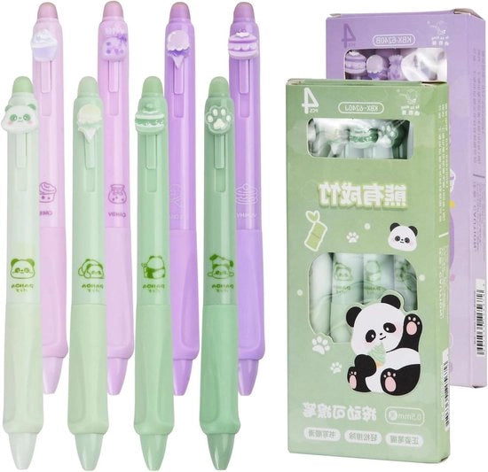 Set di pennarelli a gomma rollerball da 8 pezzi, nero blu, 0,5 mm, cancellabili, adatto per studenti, regalo, articoli da ufficio