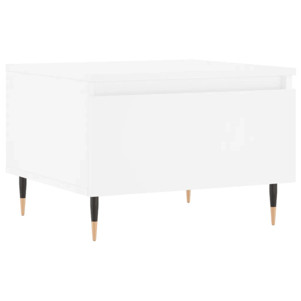 Tavolini da Salotto 2pz Bianchi 50x46x35cm in Legno Multistrato 830845