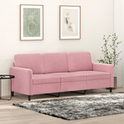 Divano a 3 Posti-Sofa 3 Posti rosa 180 cm in Velluto 370645