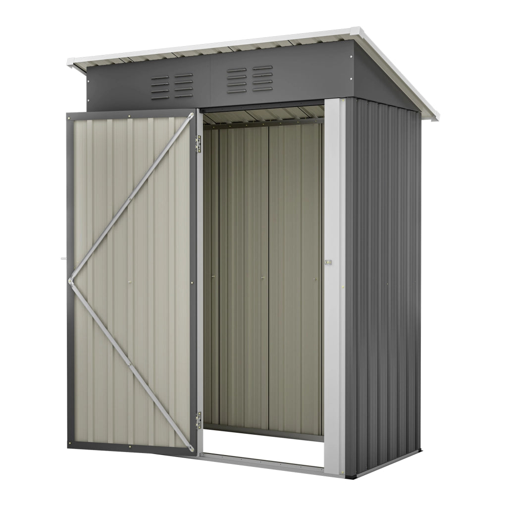 Casetta da Giardino 152x84x182 cm in Metallo Grigio - 1.27 m²- Resistente alle intemperie