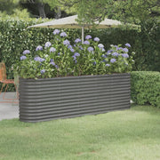 Letto Giardino Acciaio Zincato 224x40x68 cm Grigio 318899