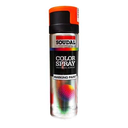 SPRAY TRACCIANTE FLUORESCENTE SOUDAL 500 ml - Rosso - 6 pezzi- SOUDAL