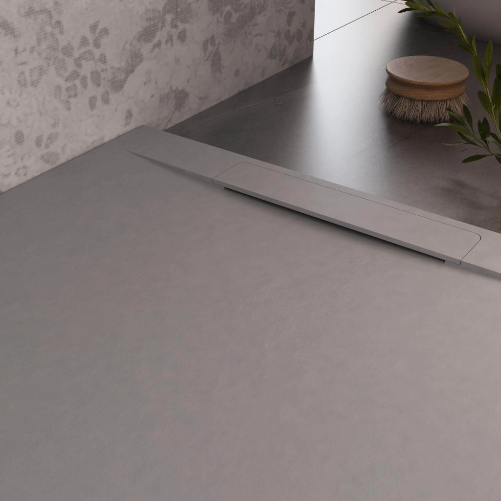 Piatto Doccia in Pietra 80x200 cm Bonussi Ardesia Calcutta Grigio Chiaro