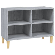 Mobile TV multimediale mensola TV credenza mobile TV per sala da pranzo soggiorno camera da letto con gambe in legno massello di Sonoma 69,5 x 30 x 50 cm grigio 02_0026855