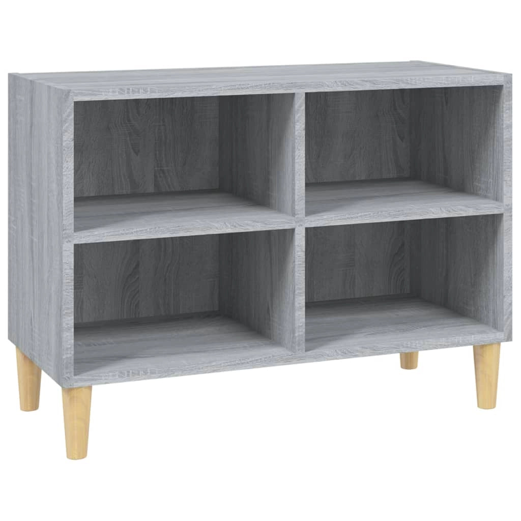 Mobile TV multimediale mensola TV credenza mobile TV per sala da pranzo soggiorno camera da letto con gambe in legno massello di Sonoma 69,5 x 30 x 50 cm grigio 02_0026855