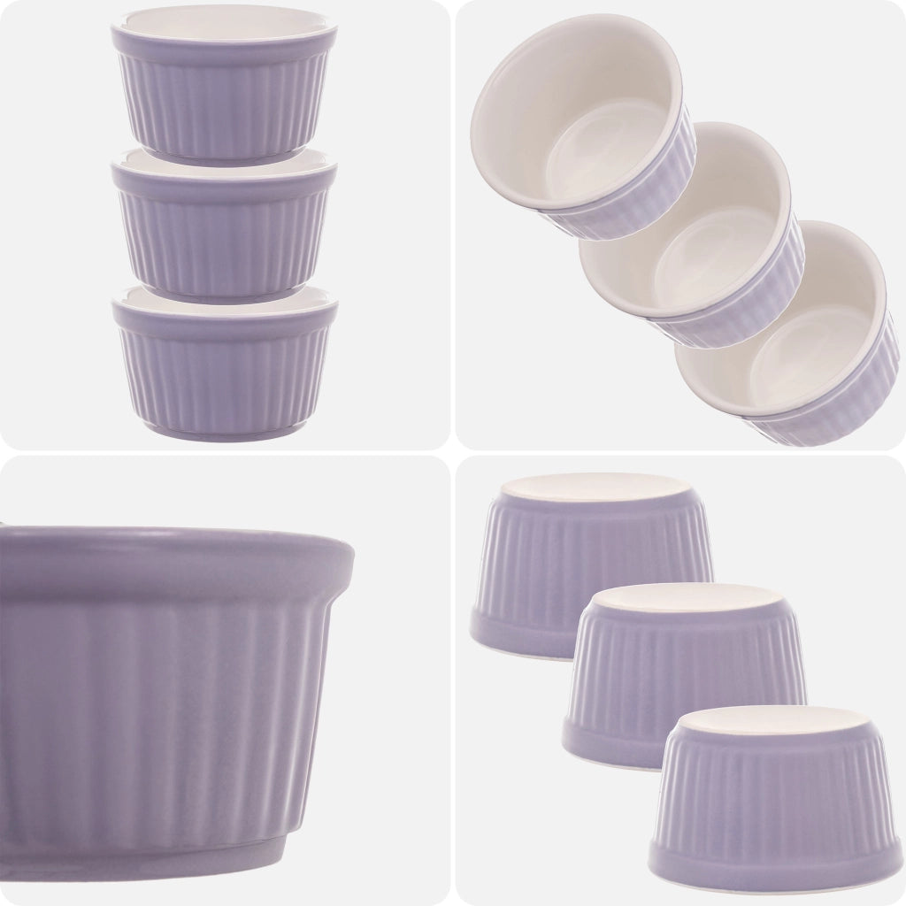 KADAX Set di 3 ciotole da forno per zuppiere, resistenti al forno, diametro 9 cm, capacità 150 ml.