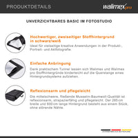 2in1 Sfondo in tessuto 2,85x6m, B/N