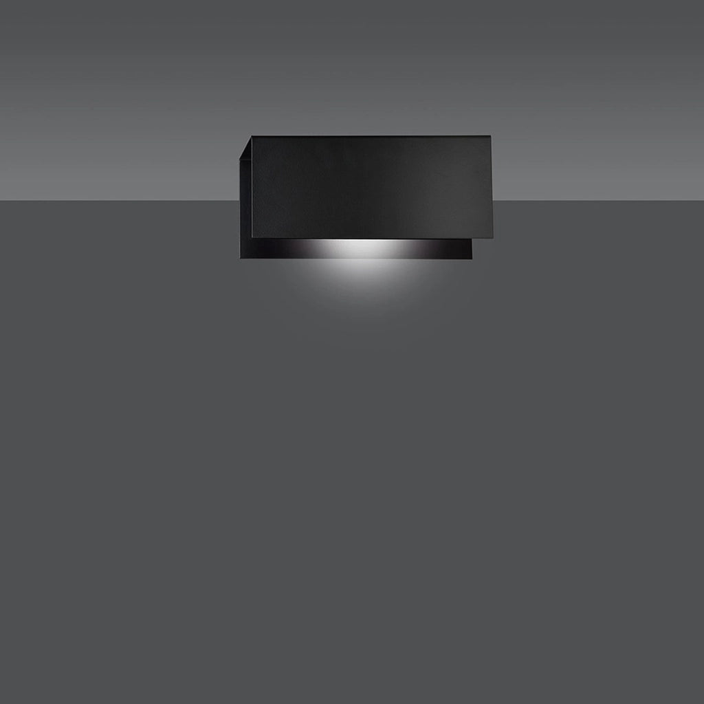 Lampada a parete GENTOR in acciaio nero opaco