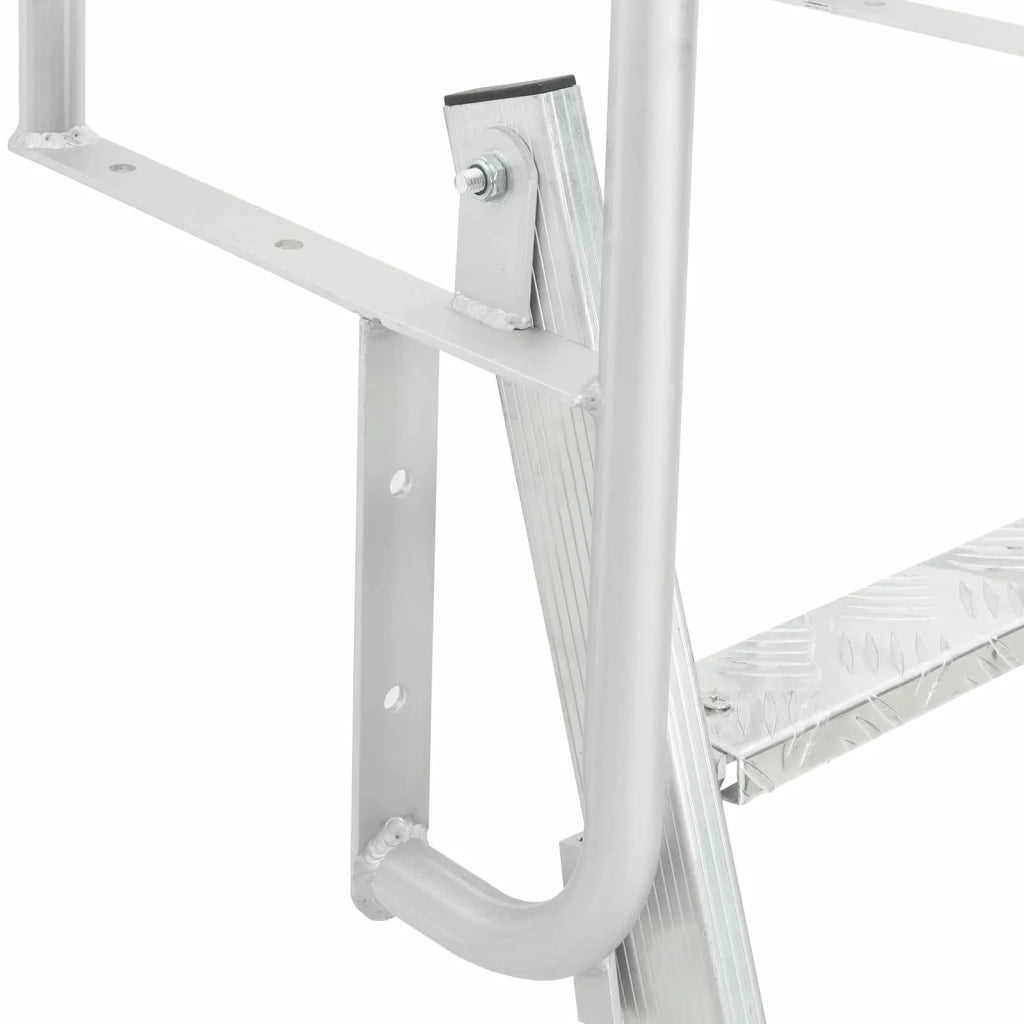 Scala da Dock a 4 Gradini Argento 58 x 77 x 166 cm Alluminio CFW3906246