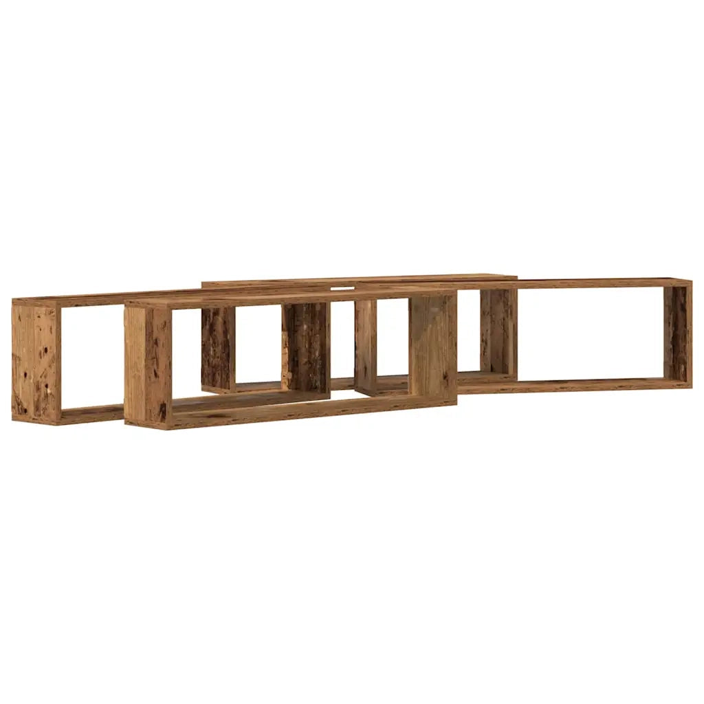 Scaffali da parete 4 pcs Legno vecchio 80 x 15 x 26 cm 862640