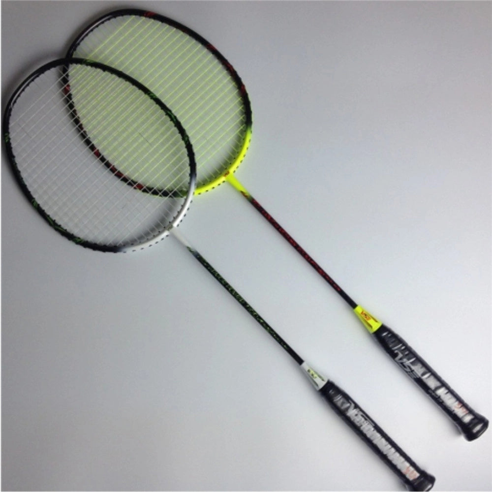 Trade Shop - Racchette Volano Badminton Con Filo Giallo Sport Tennis Gioco Partita Racchetta -