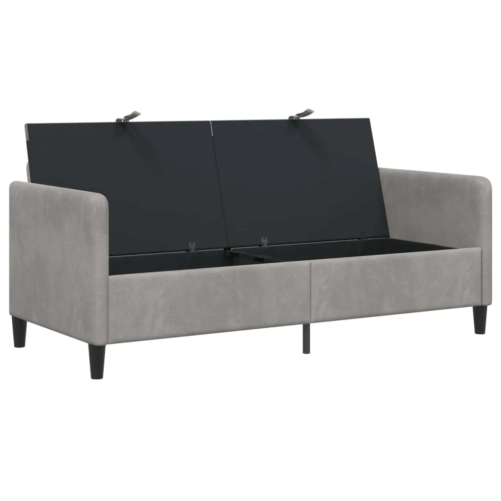 Divano con Storage Grigio Chiaro 172 x 78 x 87 cm Poliestere 42036961