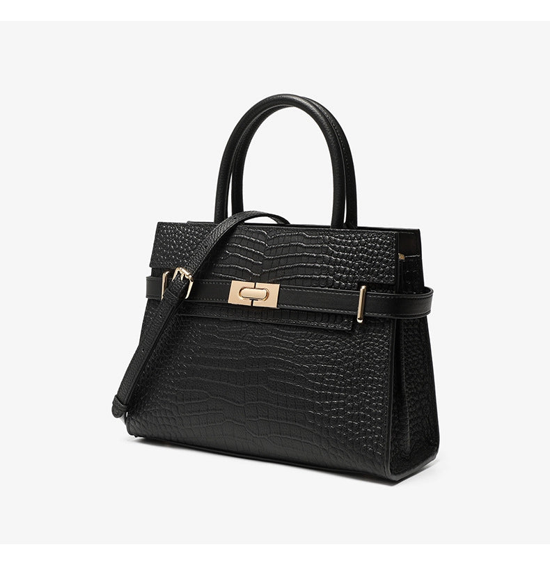 Borsa da sposa/borsa per la mamma in vera pelle di grande capacit¨¤, nera