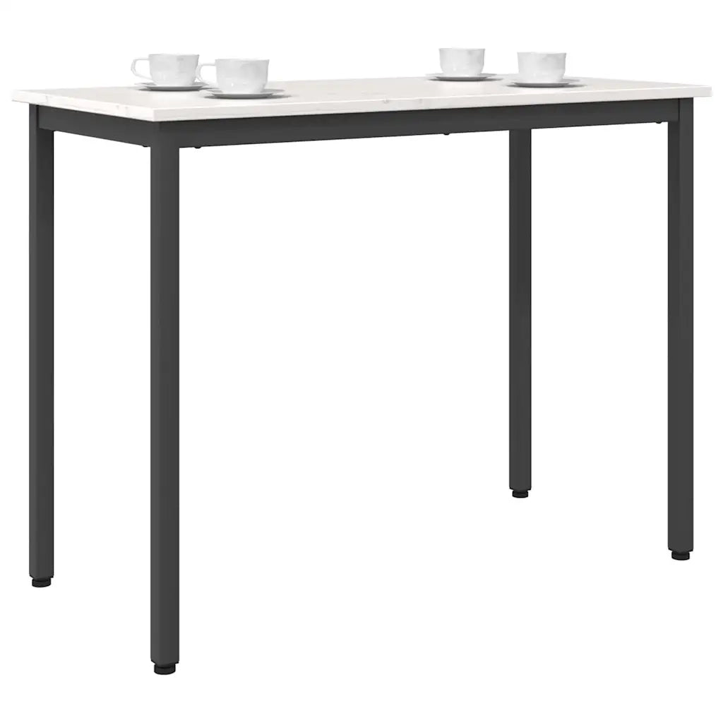 tavolo Bianco 100 x 50 x 77 cm Legno ingegnerizzato e acciaio CFW9425860