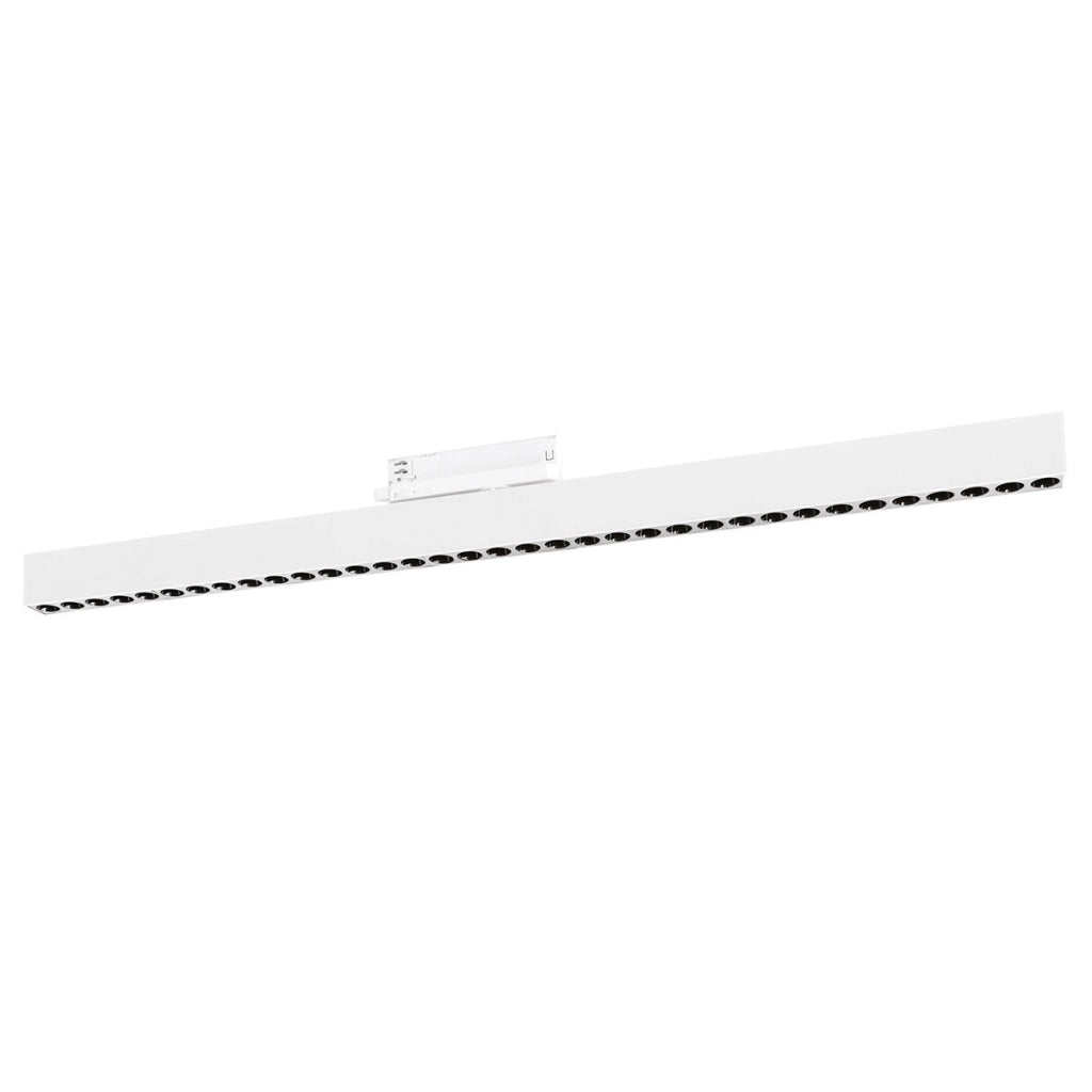Reglette Led Antiabbaglio a Binario 48V 32W 2787Lm 3000K CRI>90 Fascio 38° IP20 - Alluminio Pressofuso Bianco - Gealuce