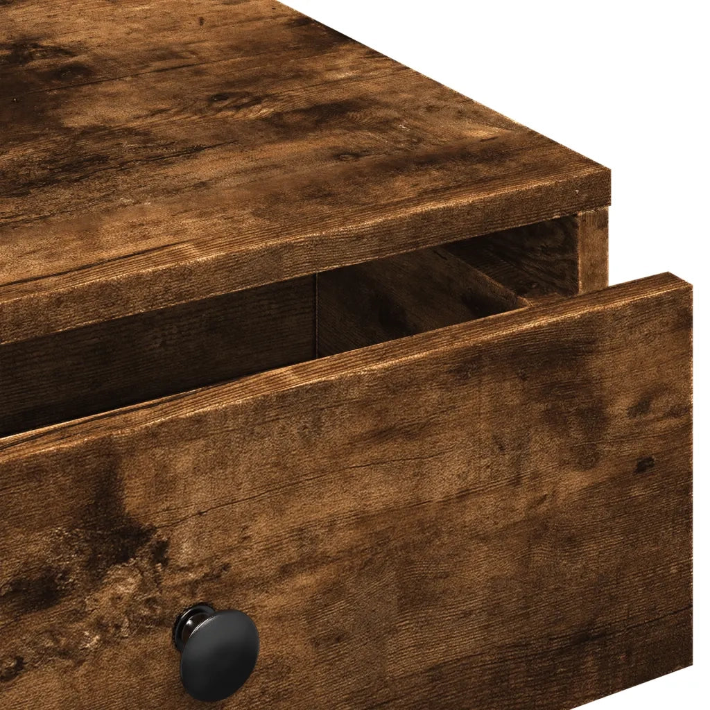 vidaXL Tavolino da Salotto Rovere Fumo 90x90x28 cm Legno Multistrato