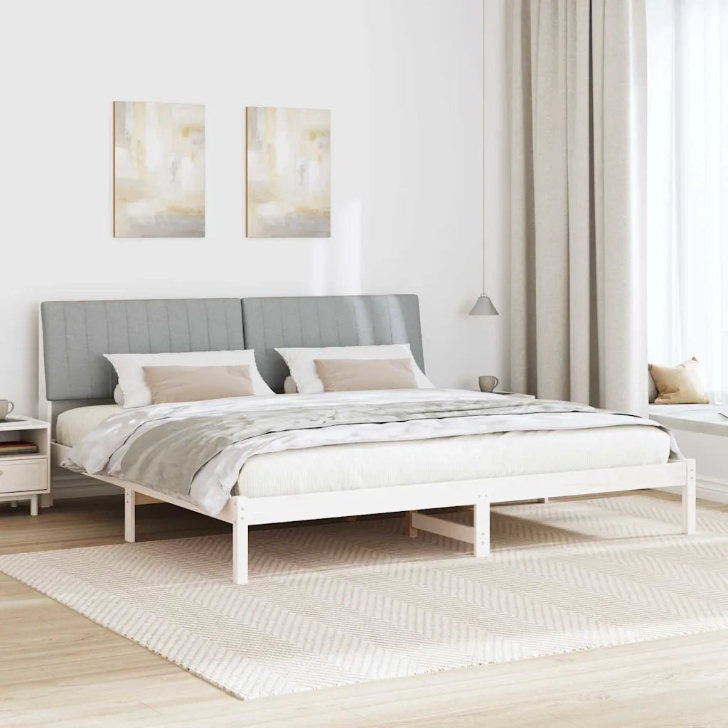 Struttura del letto Bianco 200 x 200 cm Pino massello 3394402