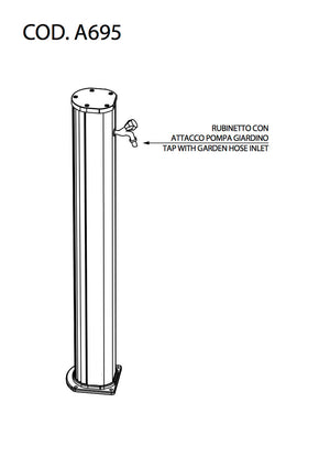 Fontana da Esterno con Rubinetto Arkema Jolly Cherry