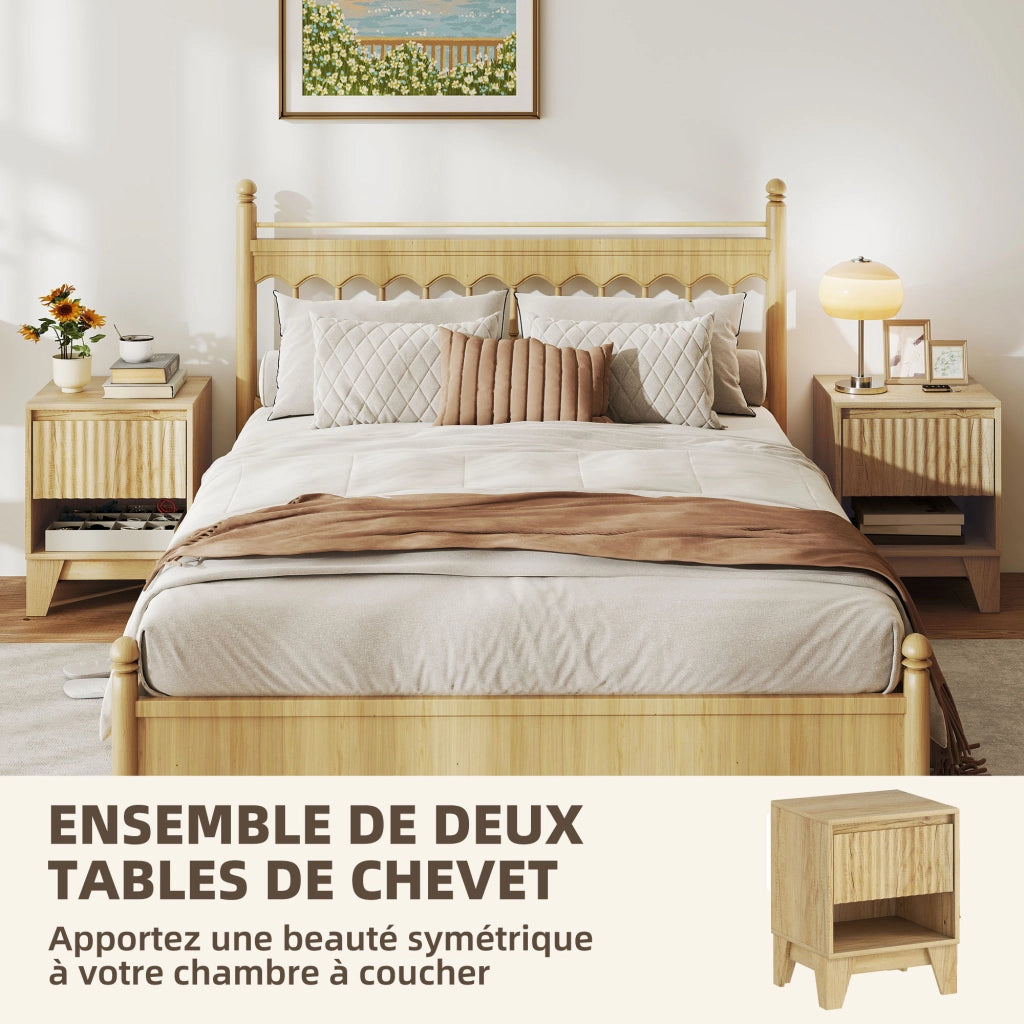 Tavolino da notte ¨C zephmum ¨C 43x40x55cm naturale