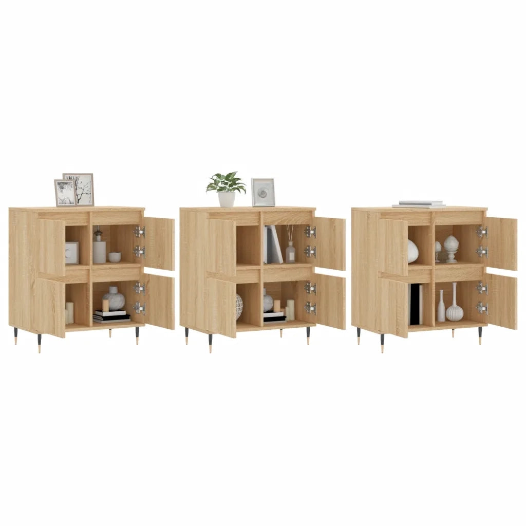 Credenze 3 pz Rovere Sonoma in Legno Multistrato 3190192