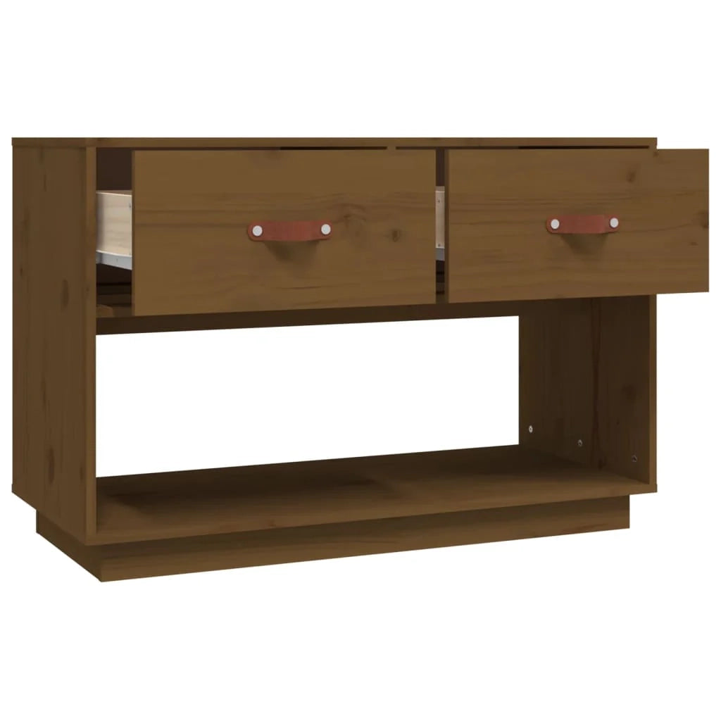 Mobile TV multimediale scaffale TV credenza TV sala da pranzo soggiorno camera da letto color miele 90 x 40 x 60 cm legno di pino massiccio marrone 02_0027726