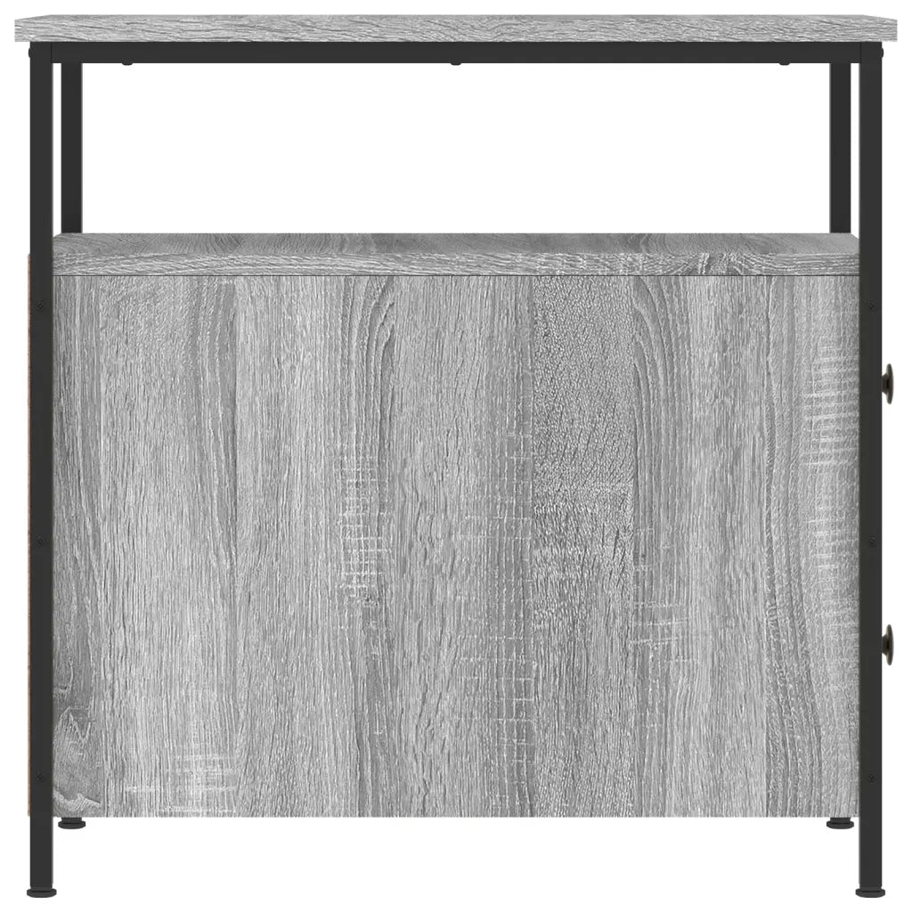 Comodini 2 pz-Set di 2 Tavolino da notte Grigio Sonoma 30x60x60 cm in Legno Multistrato 485257