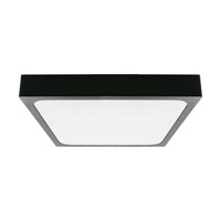 Luce a cupola LED da 18 W quadrati 3000k, cornice nera IP44