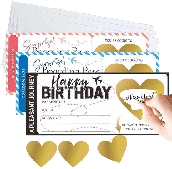Set di biglietti di auguri per DIY da 3 pezzi con adesivi per decorare - set di biglietti di auguri personalizzabili con messaggio - carta decorata con alta finitura - biglietto di auguri per viaggiatore