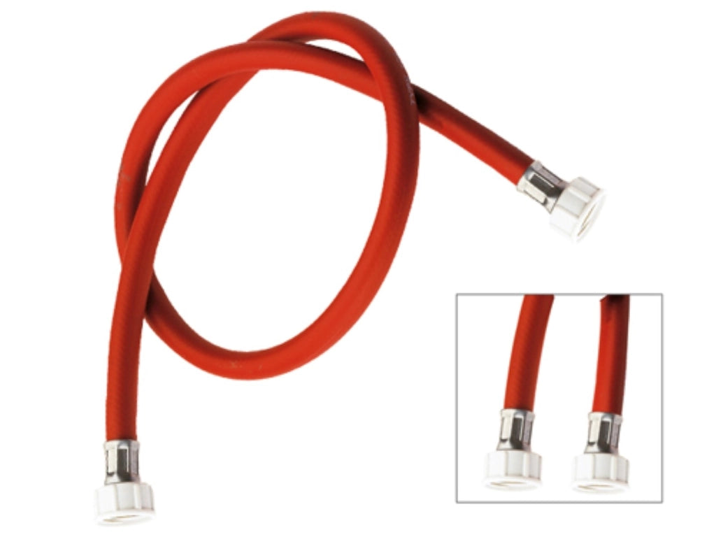 Tubo di carico per lavatrice, colore rosso 150 cm