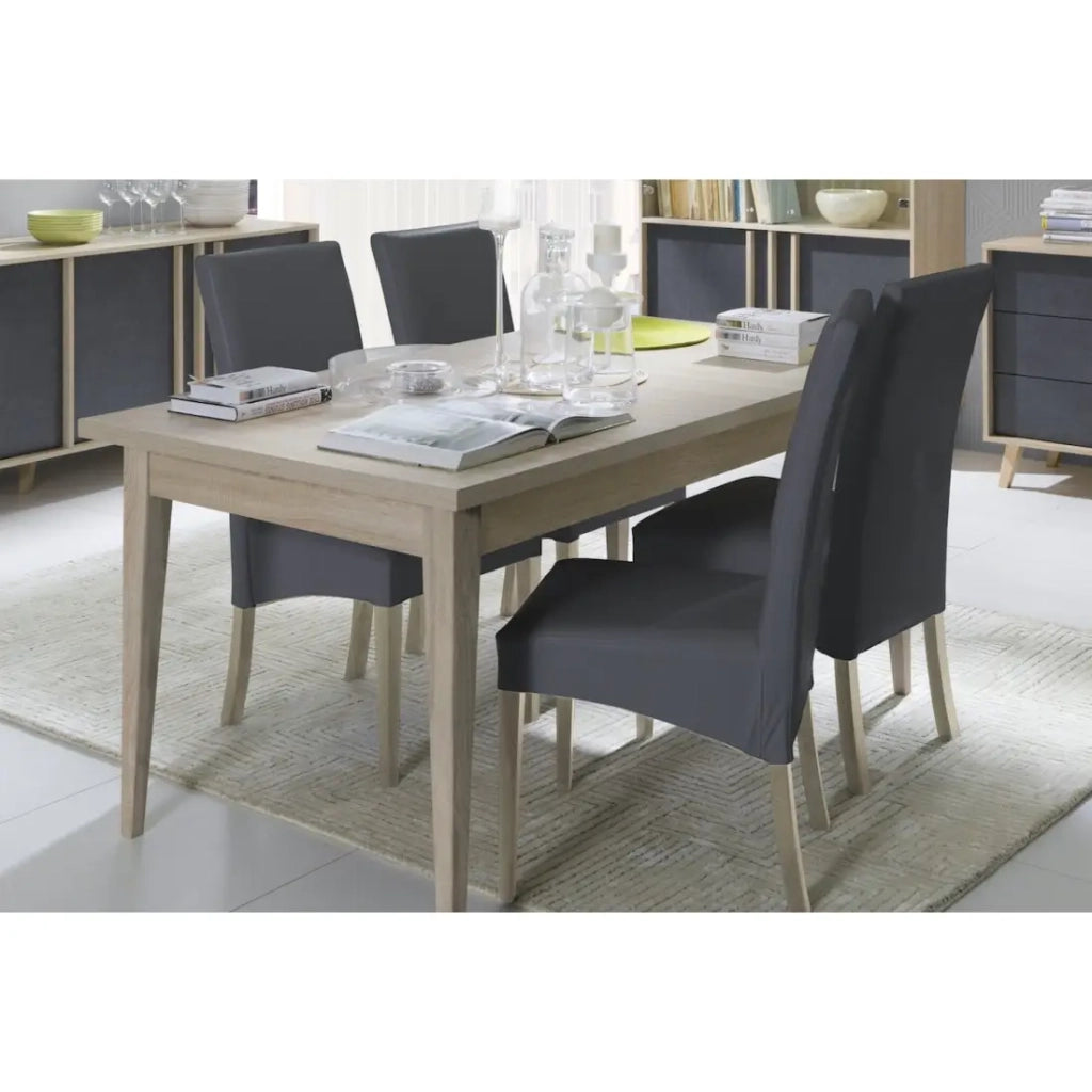 Tavolo da pranzo allungabile MALMO colore rovere chiaro