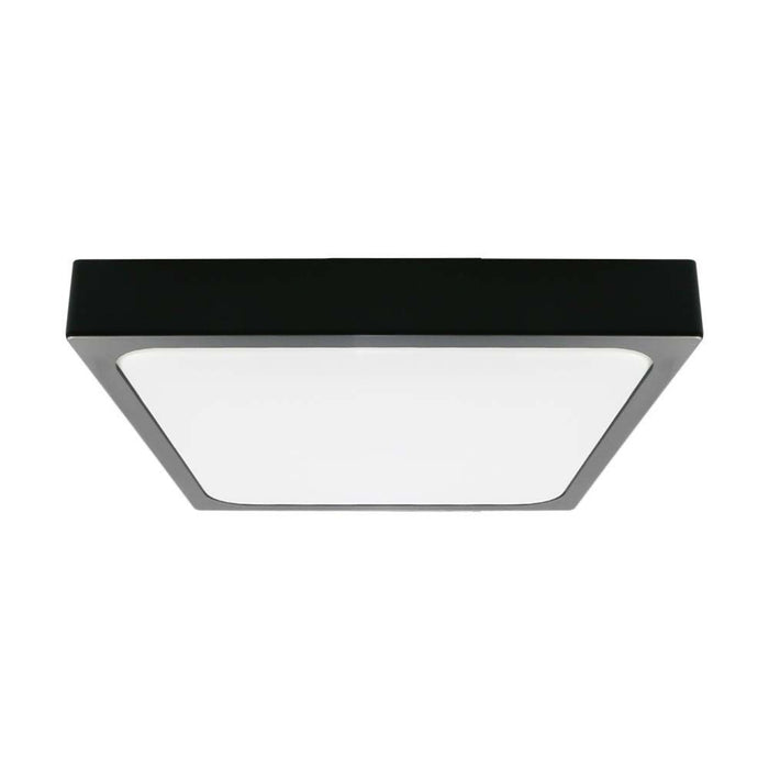 Luce a cupola a LED da 18 W quadrata 4000k, cornice nera IP44