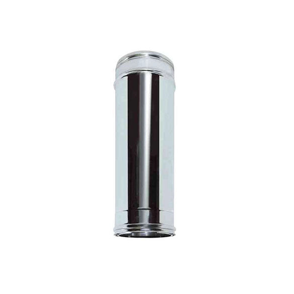 Canna fumaria parete doppia coibentata inox  aria dn 080/100 l 0,5 mt. tubo  acciaio  316