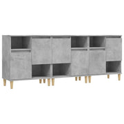 Buffet credenza cassettiera armadio mobile contenitore organizer per cucina soggiorno salotto 3 pezzi 60 x 35 x 70 cm legno ingegnerizzato grigio 02_0037119